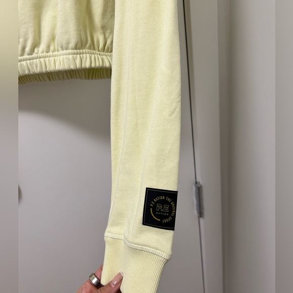 P.E.NATION CROPPED SWEATER LEMON/LIME - Picture 4 of 6
